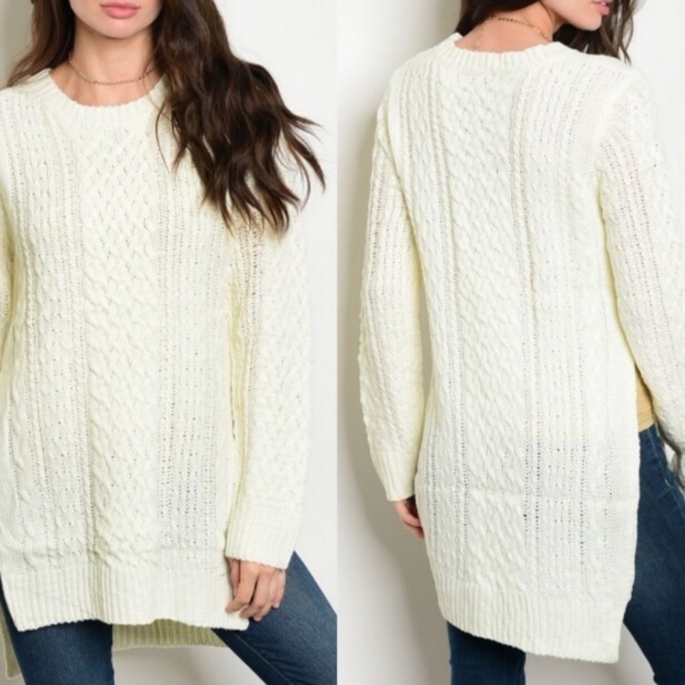 Ivory Cable Knit Sweater - 5 ⭐️ Rated! - Picture 2 of 8
